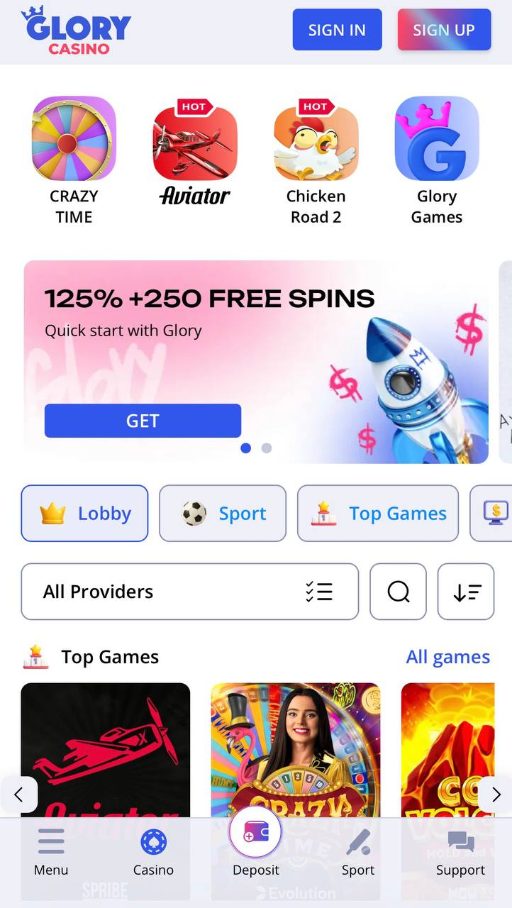 Glory Casino APP for Android Bangladesh